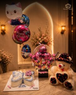 Butterfly Cake & Teddy Birthday Hamper in Jalandhar