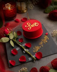 Romantic Red Rose Love Cake in Jalandhar