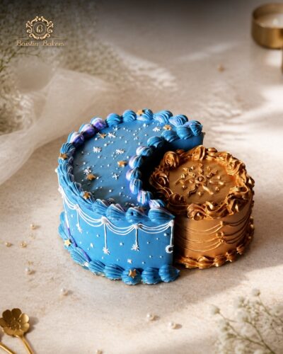 Half & Half Designer Celebration Cake in Jalandhar