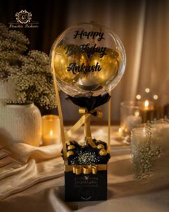 Luxury birthday chocolate balloon gift box with premium presentation by Baistin Bakers Jalandhar