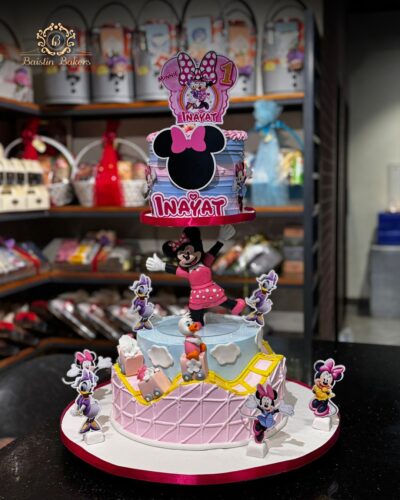 Minnie Mouse themed birthday cake for girls by Baistin Bakers Jalandhar